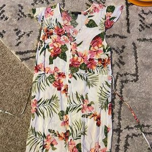 Floral/ tropical print dress